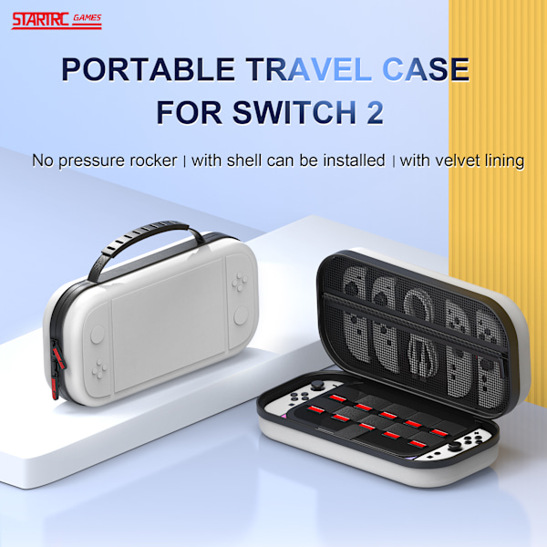 Suurikokoinen valkoinen PU-kantolaukku Switch 2 -konsolille