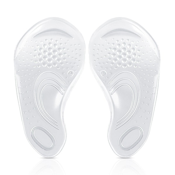 1 par Flat Feet Arch Orthotic Support indlægssåler Gennemsigtig