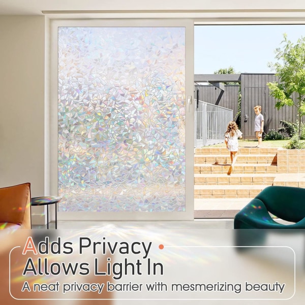 INF Selvklæbende vinduesfilm privatlivsbeskyttelse med mønster 200x44.5 cm