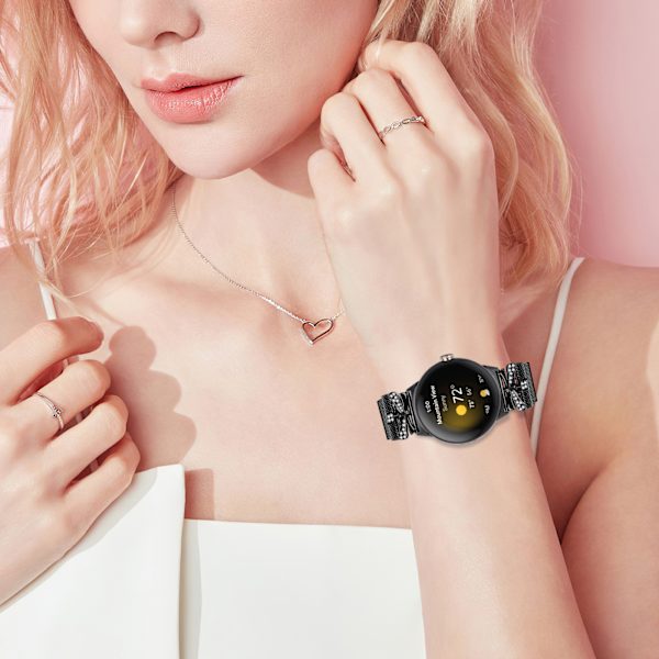 Ruostumattomasta teräksestä valmistettu kellonranneke Google Pixel Watch1/2:lle Musta