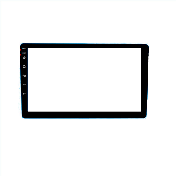 Hærdet glas Car Navigation Screen Protector med Carbon Fiber Black Border M
