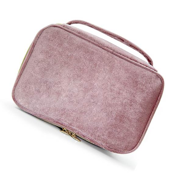 Velvet Makeup Brush -säilytyspussi - Matkakosmetiikkajärjestäjä Vaaleanpunainen