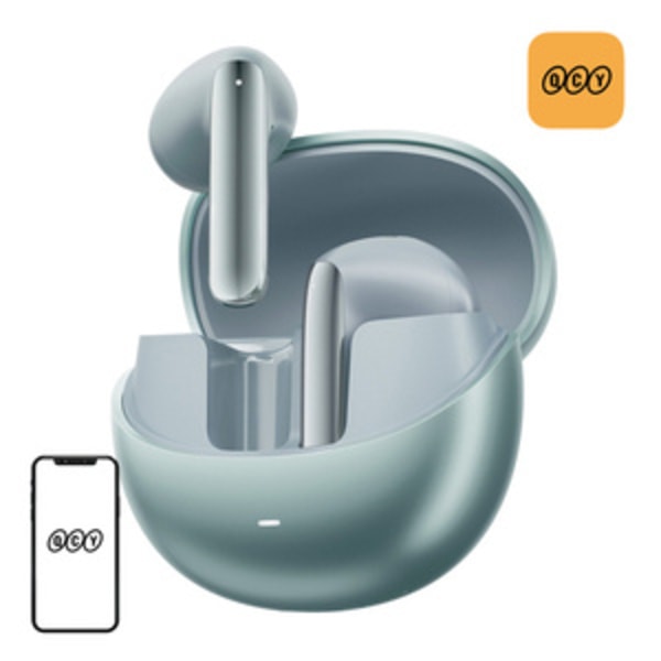 TWS QCY AilyBuds Pro+ HT10 Pro hörlurar, ANC (grön)