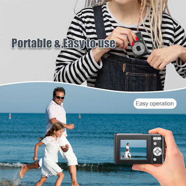 INF Digitalkamera 1080P / 48 megapixel / 16x zoom Sort