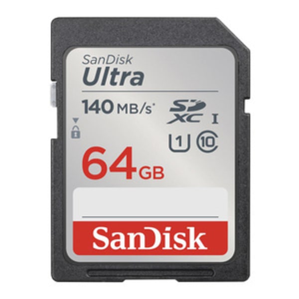 Muistikortti SANDISK ULTRA SDXC 64GB 140MB/s UHS-I Class 10 (SDSDUNB-064G-GN6IN)