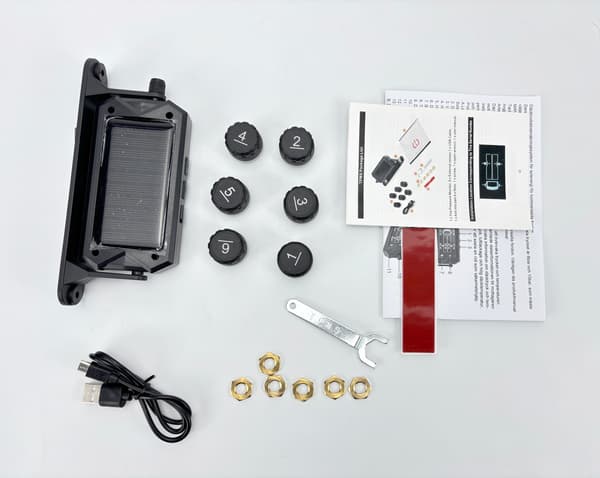 Solcelledrevet TPMS med 6 sensorer til lastbiler