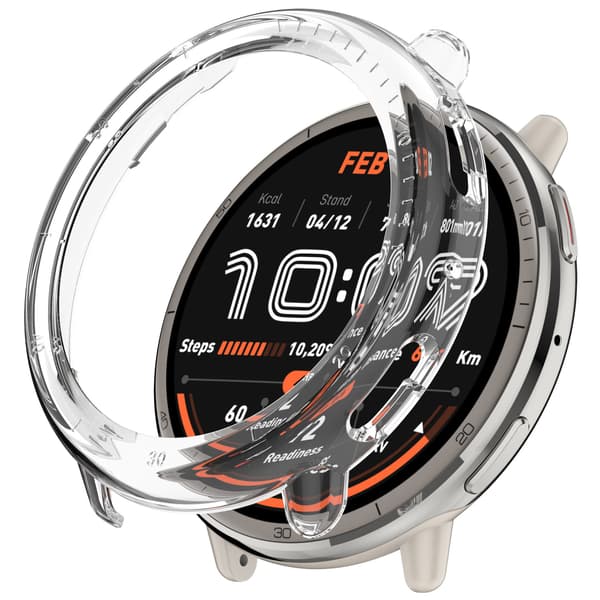 Puolikiinni PC-kotelo Amazfit Active2:lle Läpinäkyvä