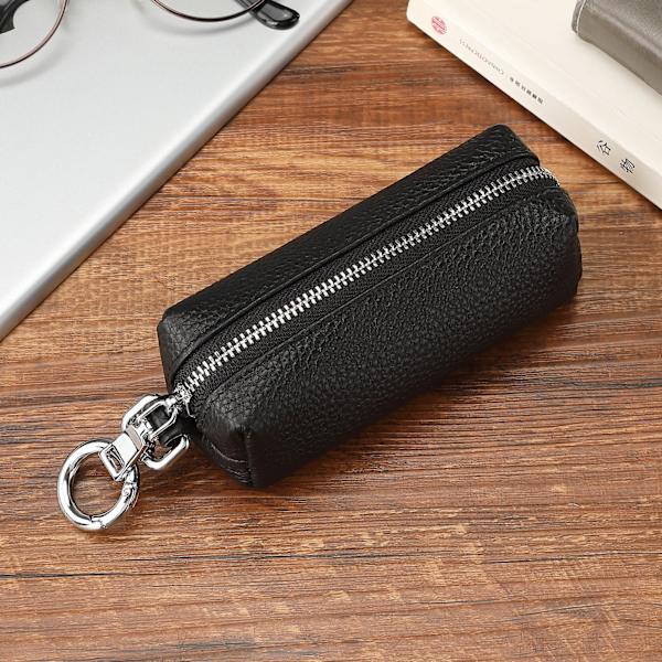 Läder midja nyckelhållare - Business Key Organizer med stor kapacitet Brun
