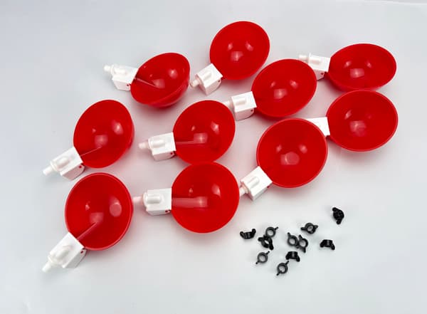 10 st Automatiska Vattenkoppar för Höns 9.5cm Extra Stora Drickskålar för Fjäderfä
