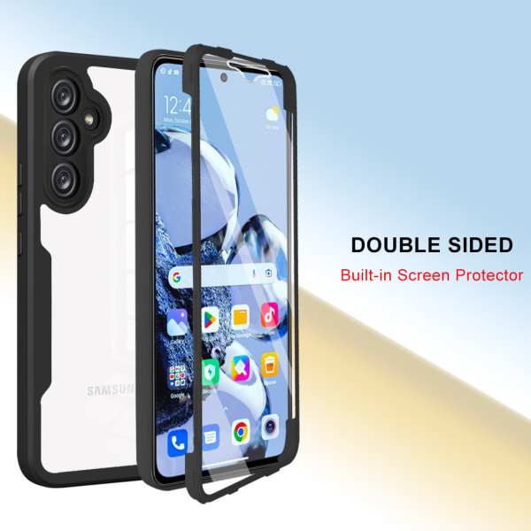 360° TPU-Fodral för Samsung Samsung A22 4G Svart