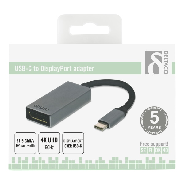 USBC>DisplayPort adapter USBC DP 3840x2160 60Hz space grey