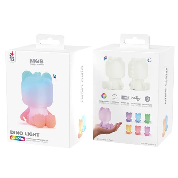Söt Nattlampa Dino Multicolor