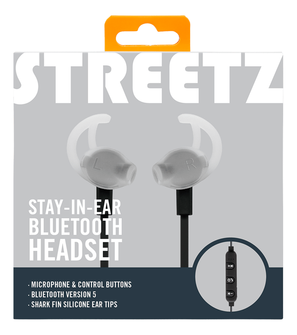 BT120 Stayinear BT headphones mic, control buttons black