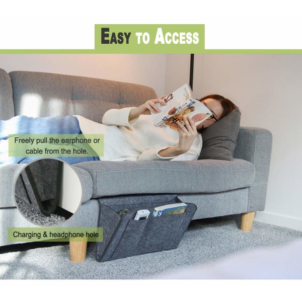 Filtförvaringsväska för säng/soffa storlek s Ljusgrå