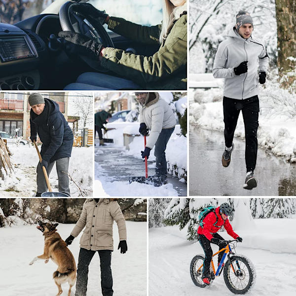 Varme vinterhandsker med touch Grey S Grey S