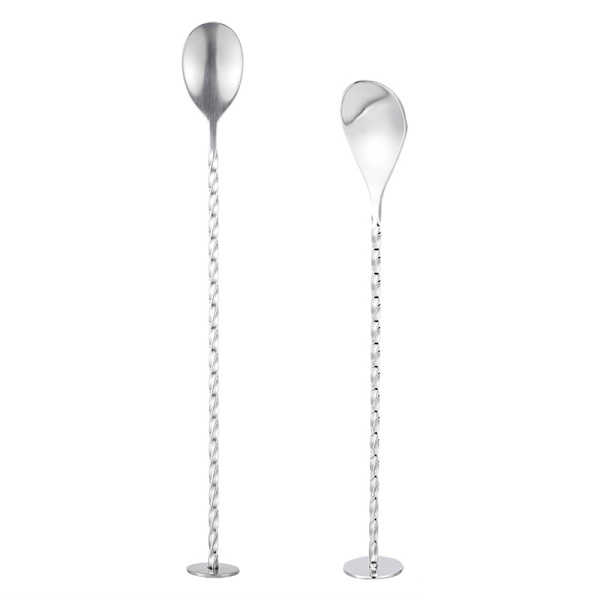 Kyynel Baarilusikkasetti (20,5 cm & 25,5 cm) - Ruostumattomasta teräksestä valmistetut cocktail-sekoituslusikat