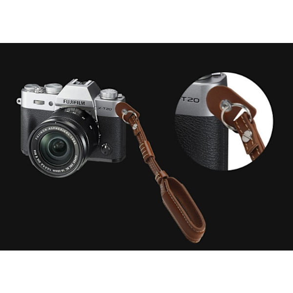 PU-kameran rannehihna DSLR- ja peilittomille kameroille