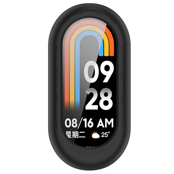 Silikone beskyttelsescover til Xiaomi Mi Band 9/9 NFC Sort