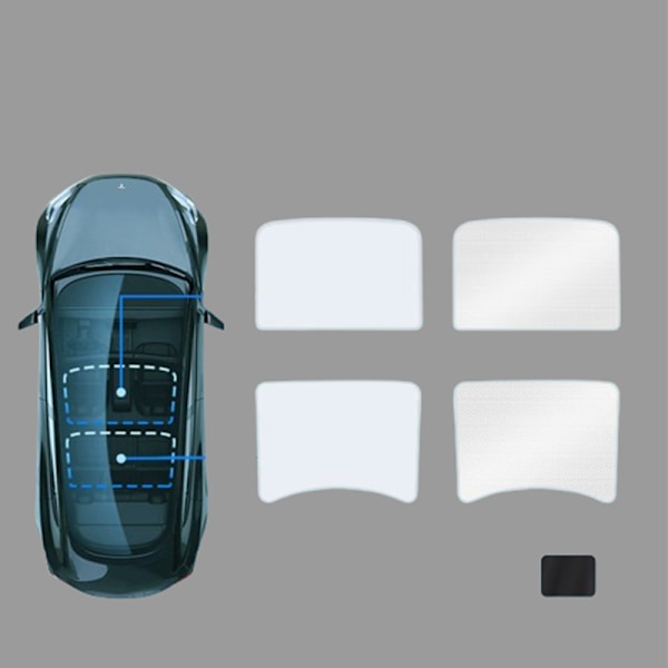 Issolskydd för Tesla Model 3 (2019-2023) & Model Y Modell 3 Vit
