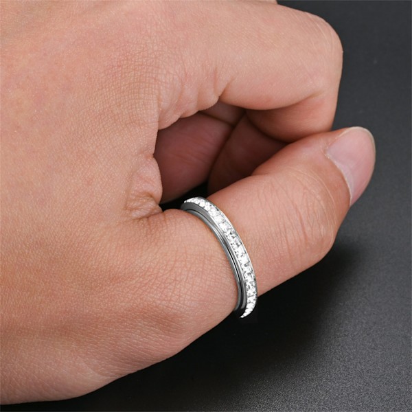 Roterbar anti-stress ring Sølv 18.2 mm