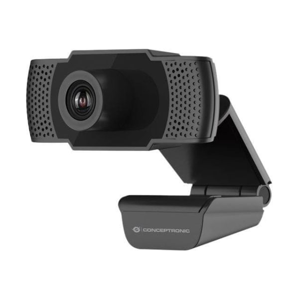 CONCEPTRONIC Webbkamera Amdis 1080P HD Mikrofon Svart