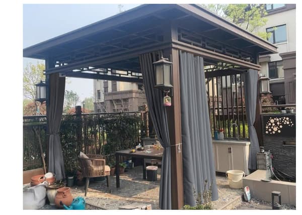 Udendørs pavillon gardiner (1,5x2,7m med kroge/enkelt panel)