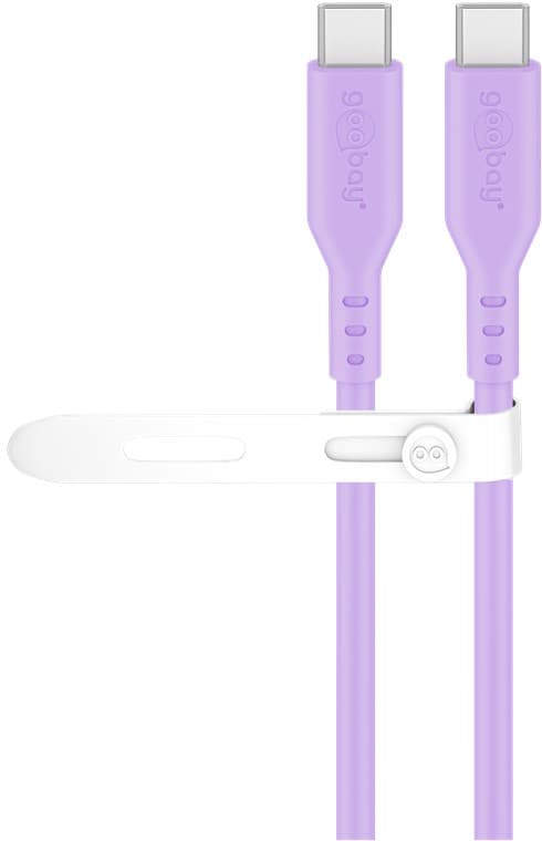 USB-C™-silikonikaapeli, 1,5 m, violetti
