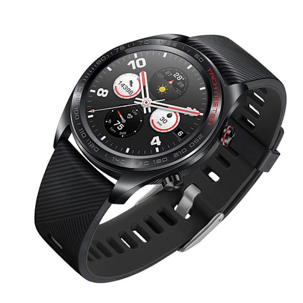Svart silikonarmband 22mm för Honor Watch GT Magic