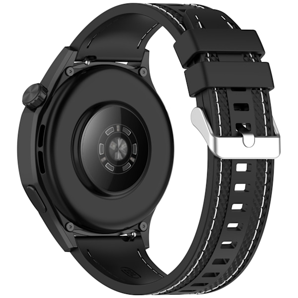 Silikonarmband för bilsömmar för Xiaomi Watch S4 & Huawei GT5 Svart