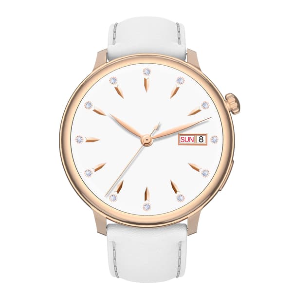 Smartwatch med puls-, blodtryks- og iltmåling White White