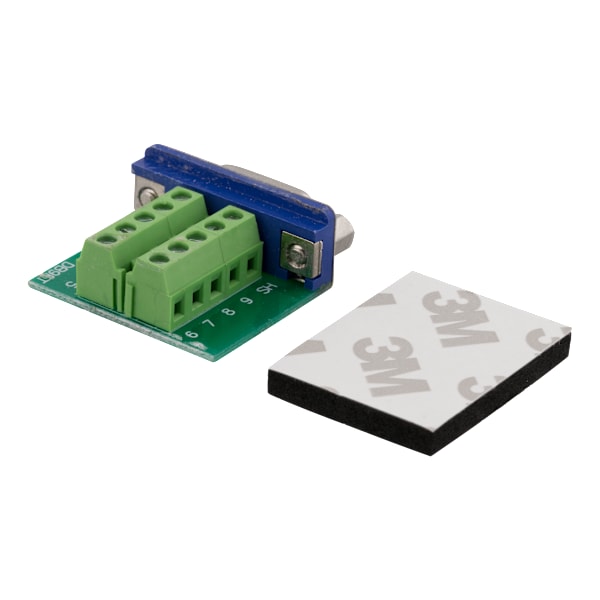 10-pin Terminal Block Adapter, DE-9 female, 10-Pin, green