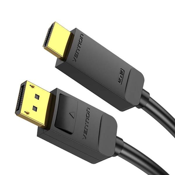 DisplayPort 1.2 - HDMI 1.4 -kaapelin tuuletus HAGBH 2m, 4K 30Hz (musta)