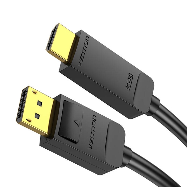 DisplayPort 1.2 till HDMI 1.4 kabelventilation HAGBH 2m, 4K 30Hz (svart)