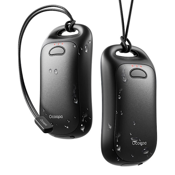 Ocoopa UT4 Urban 2x3000 mAh handvärmare, USB-C, svart