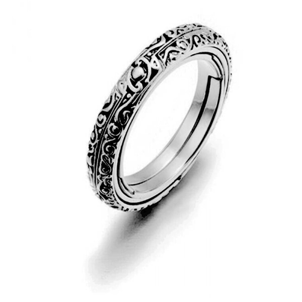 Astronomisk vikbar ring kosmisk ring sfär ring Silver 17.4 mm