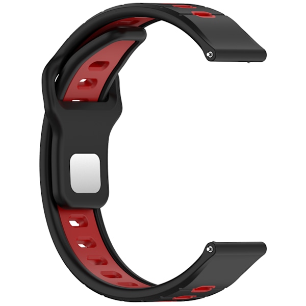 Silikoniranneke Garmin Vivoactive 6 -kellolle Musta + punainen