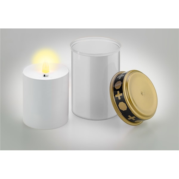 LED gravlys med timer, hvid