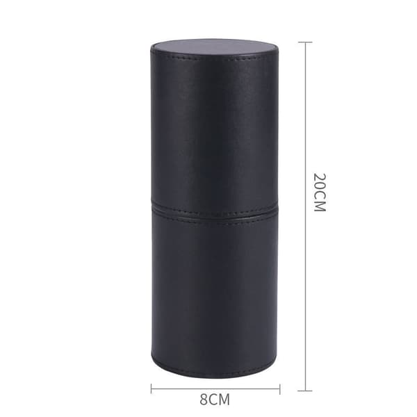 PU Læder Makeup Børsteholder Organizer Black Black