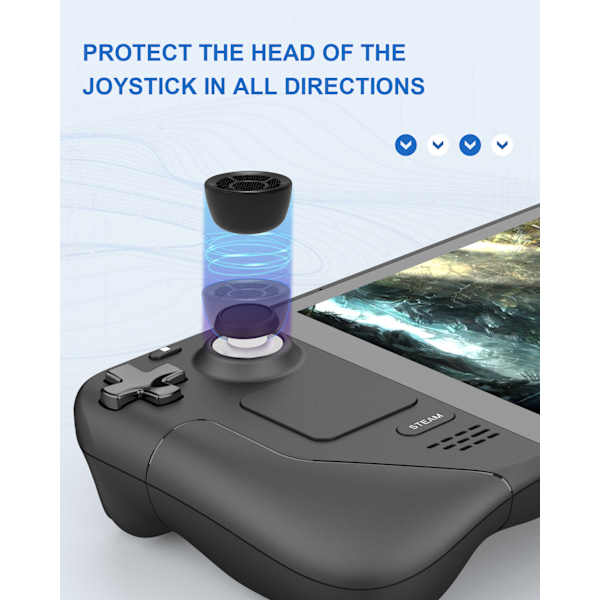 DEVASO Steam Deck Joystick Caps, Ergonomiske Thumbstick Extenders (1 par)