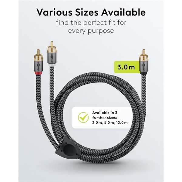 RCA-splitterkabel, 3 m