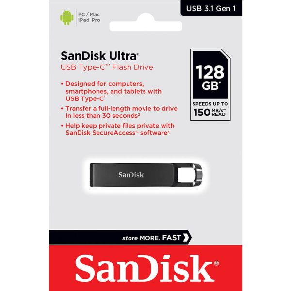 SANDISK USB-C 128GB 150MB/s