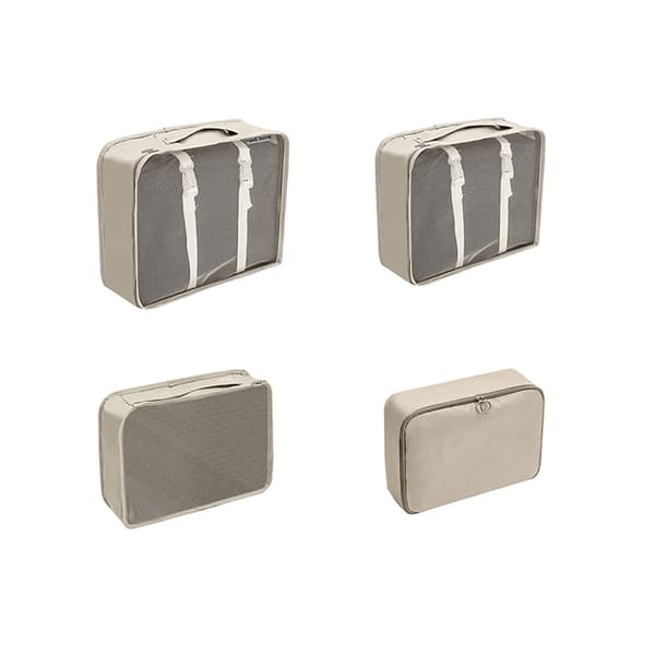 8-delat set med reseförpackningskuber - Beige