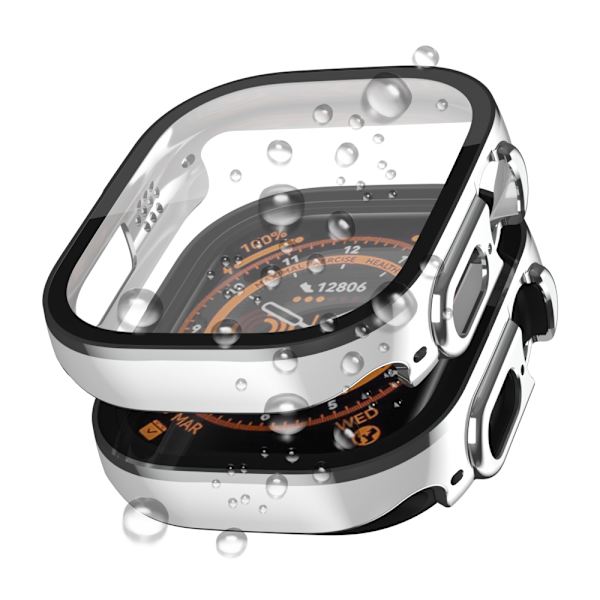 Apple Watch Vattentätt integrerat fodral för Apple Watch 7/8/9/SE2, 41 mm Silver
