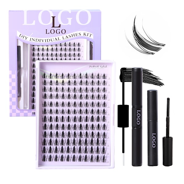 Voluminous Segmental False Eyelashes, Natural Thic