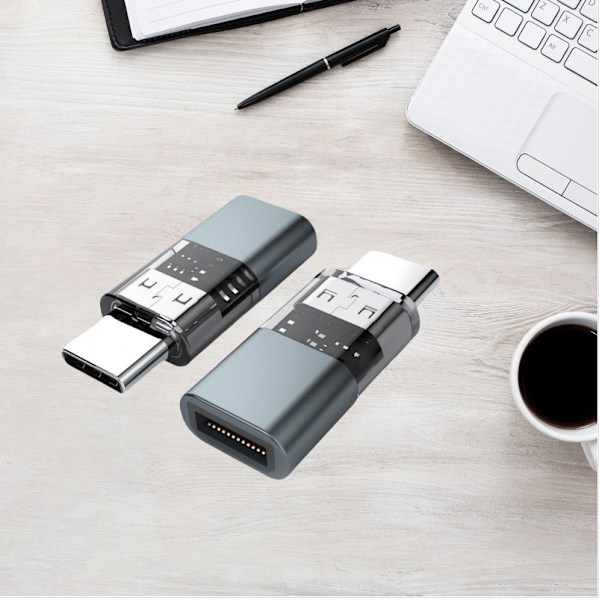 FD10 Type-C till Lightning Adapter - Grå, Kompakt Design
