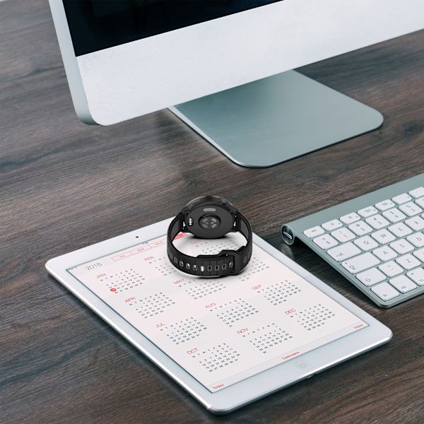 Silikoniranneke Garmin Vivoactive 6 -kellolle Musta + harmaa