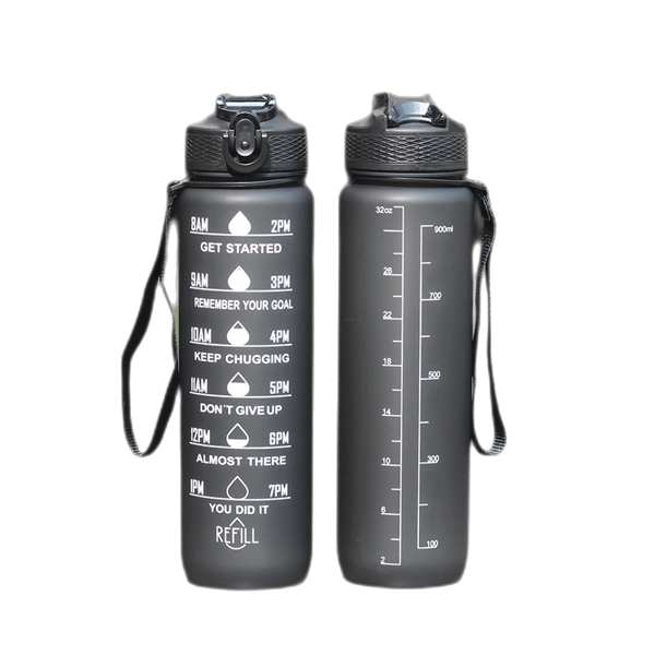 Sportvattenflaska - 1000 ml Black Black