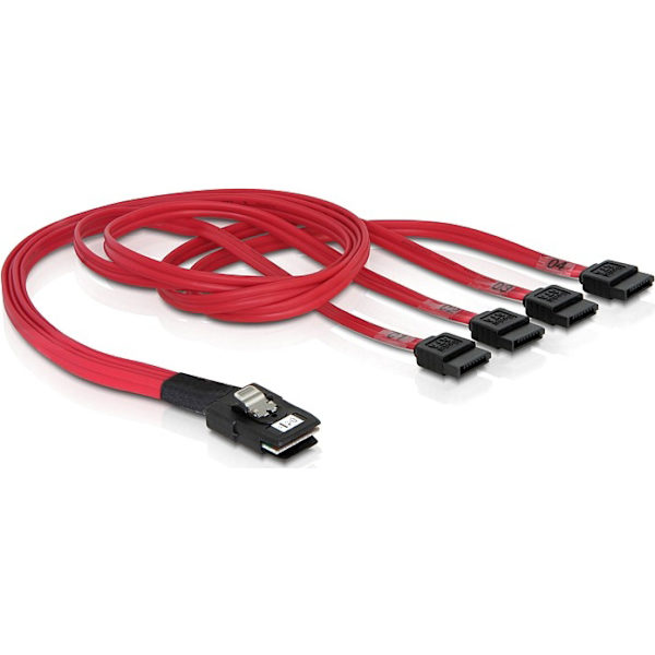 Multilane SAS-cable SFF8087 till 4xSATA 7-pin, 50 cm