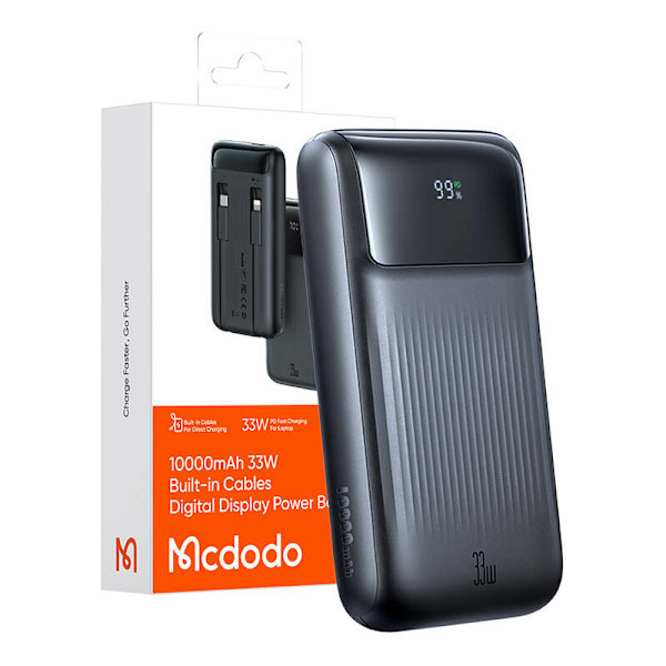 Power Bank Mcdodo MC-0231 Digital Dis 10 000 mAh, 33 W (czarny)