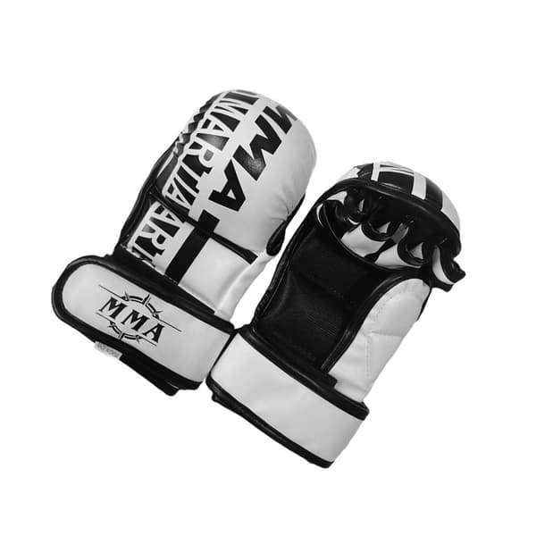 Halvfinger Boksehandsker - MMA Sparring, Boksesæk og Kickboxing Træning White S White S